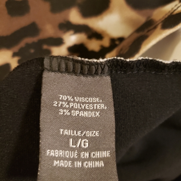 Leopard Print stretchy knee length dress - Picture 5 of 5